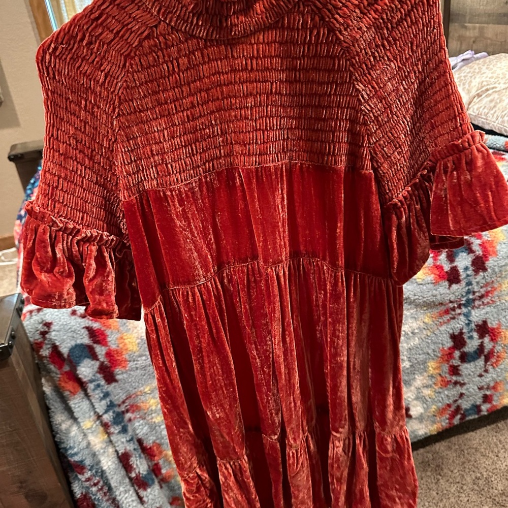 Double D Ranch Rust Velvet Top